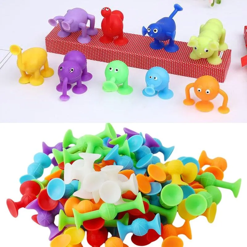 Non-woven bag pack Villain Shape Assembled Sucker Suction Cup Educational Building Block Toy Girl & Boy Kids Gifts Fun Game