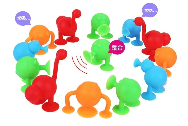 Non-woven bag pack Villain Shape Assembled Sucker Suction Cup Educational Building Block Toy Girl & Boy Kids Gifts Fun Game