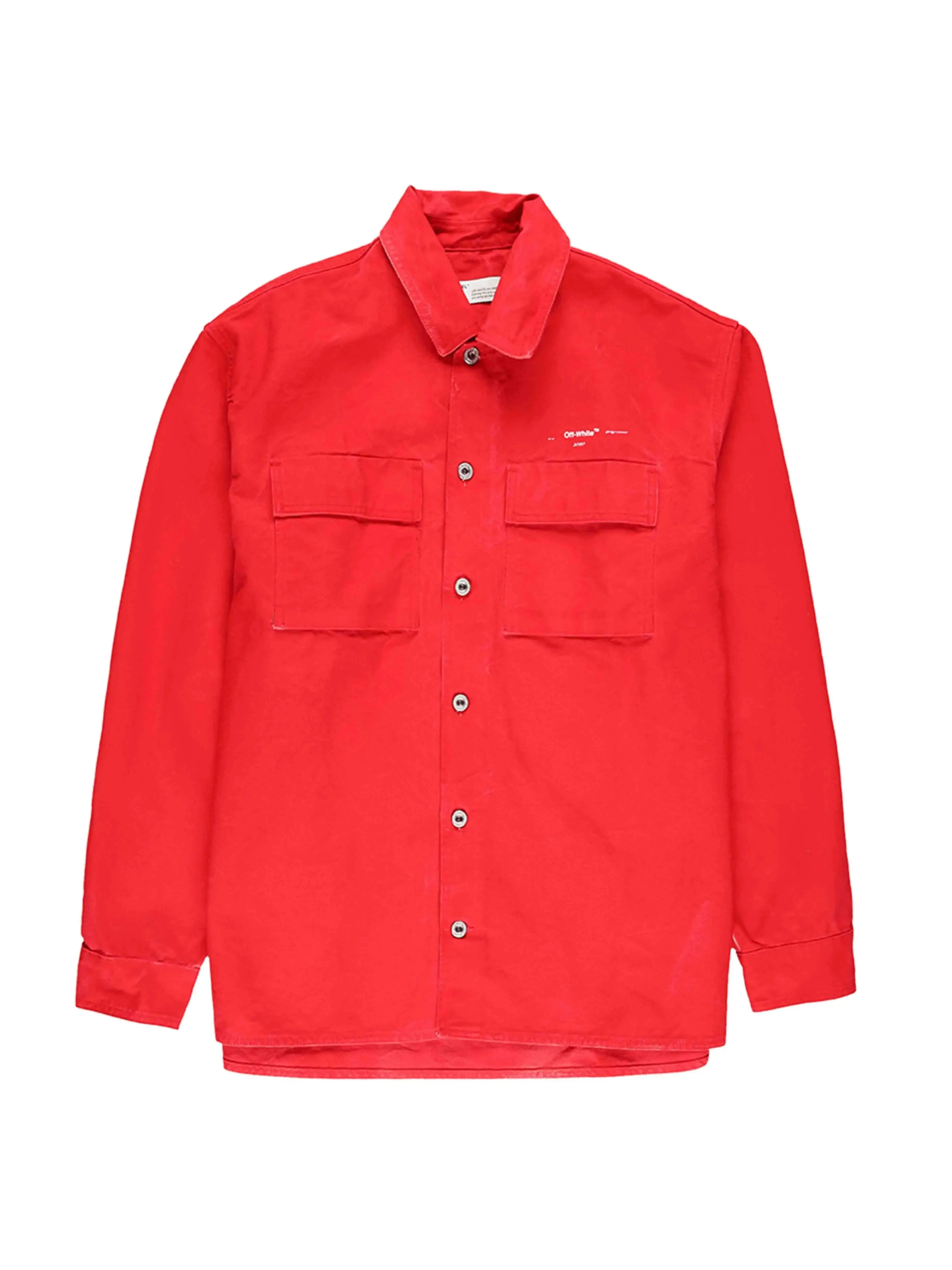 Off-White Arrow Denim Jacket Red