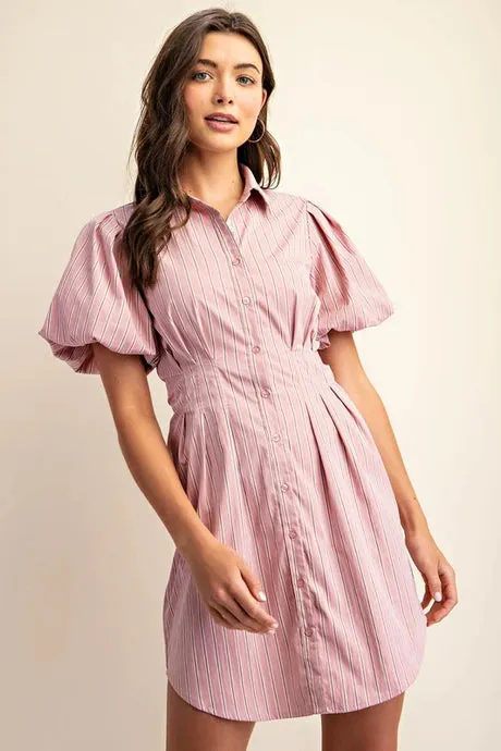 Pink Striped button down