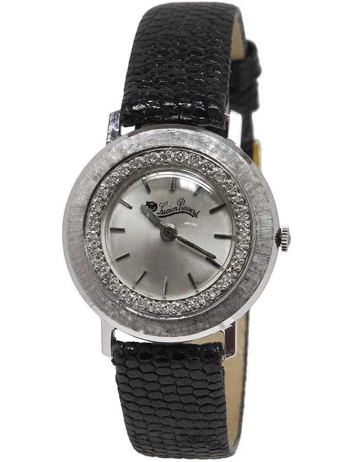 Pre-Owned Vintage Lucien Piccard Diamond Watch - 14K White Gold - Strap