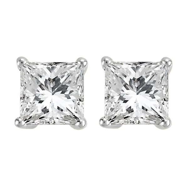 Princess Cut Diamond Studs 0.50 CT