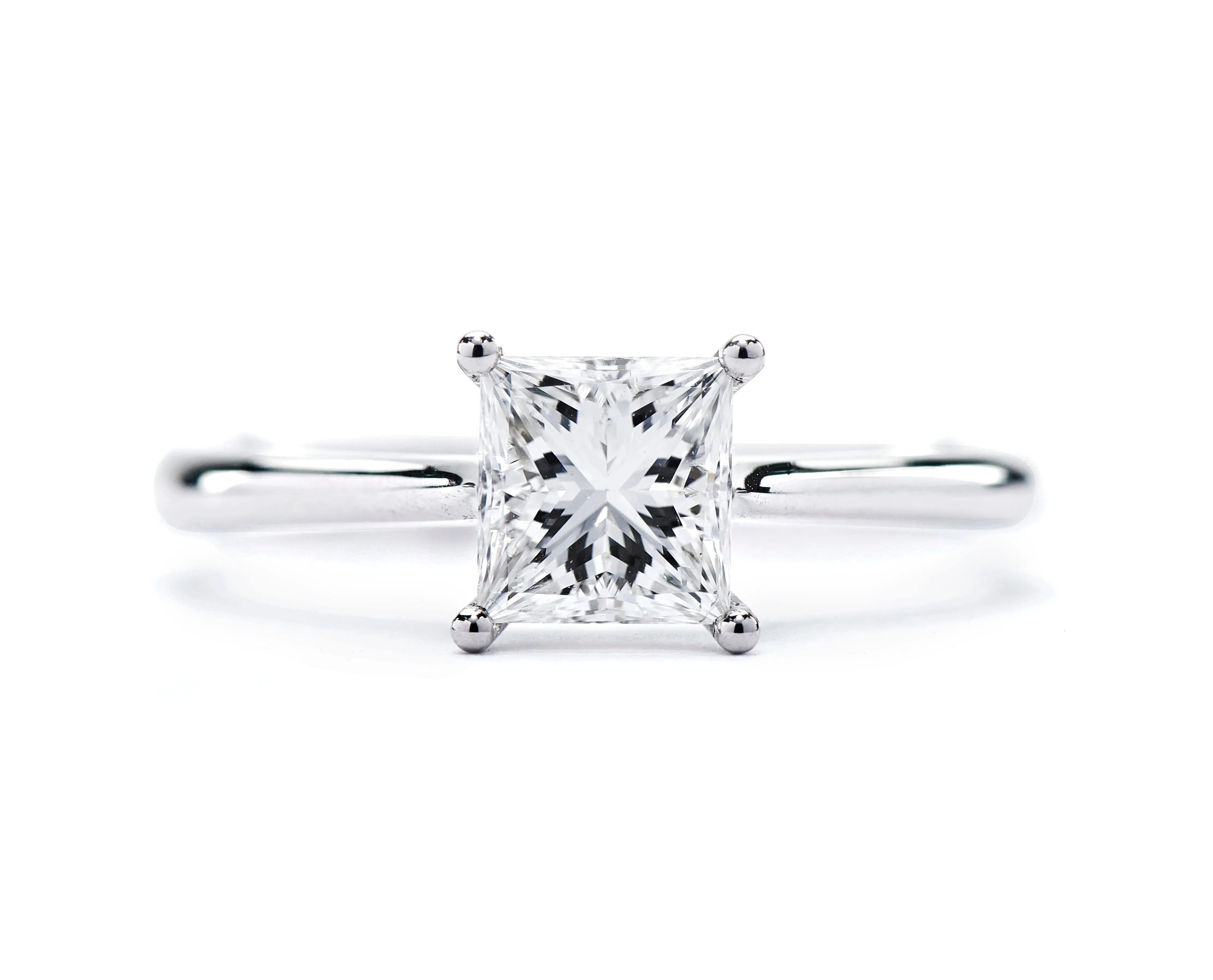 Princess cut solitaire