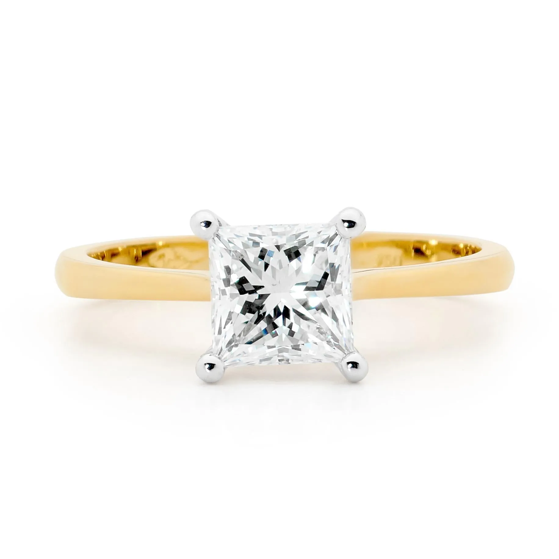 Princess cut solitaire