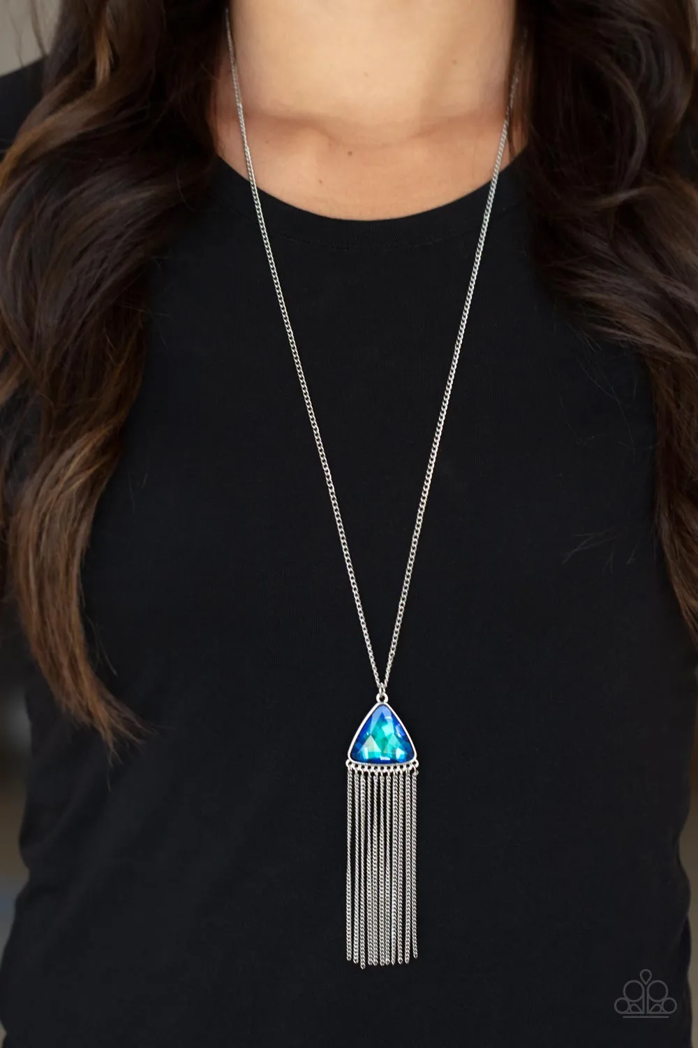 Proudly Prismatic Blue-Necklace