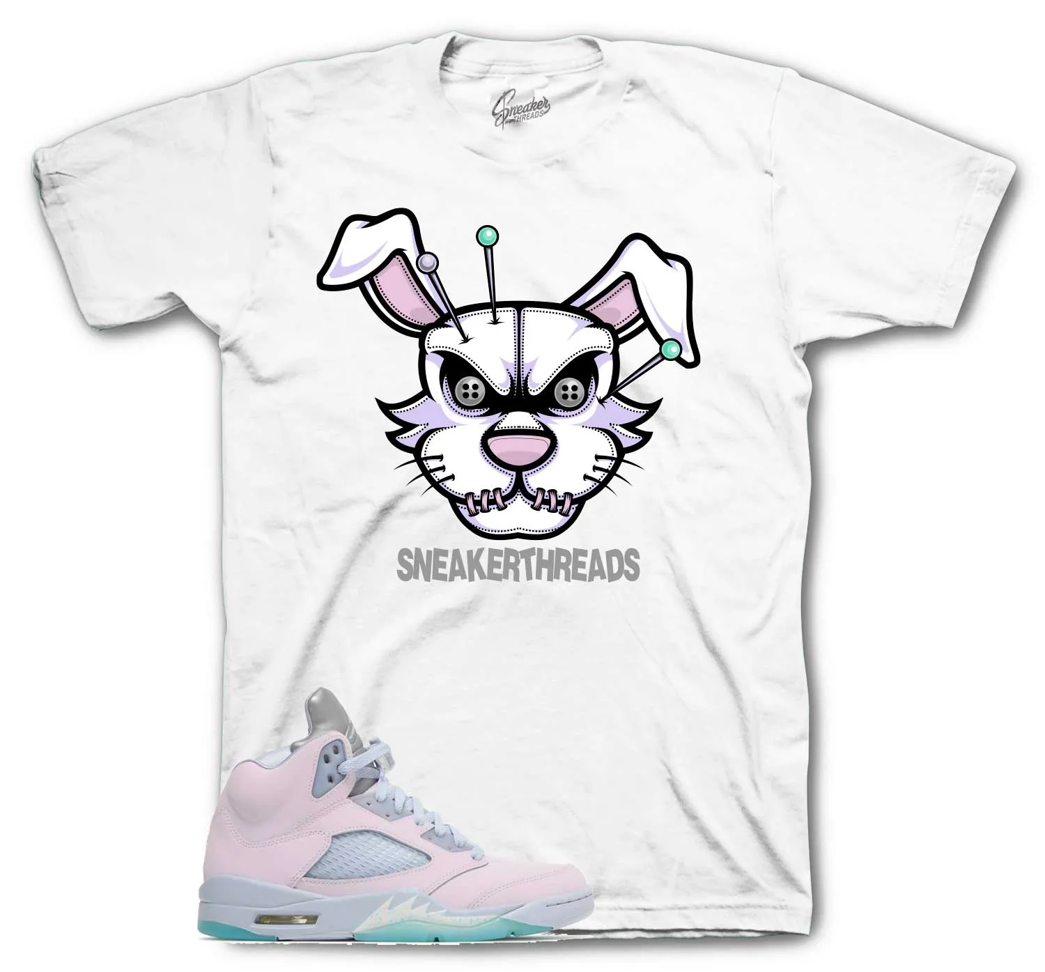 Retro 5 Regal Pink Easter ST Hare Shirt