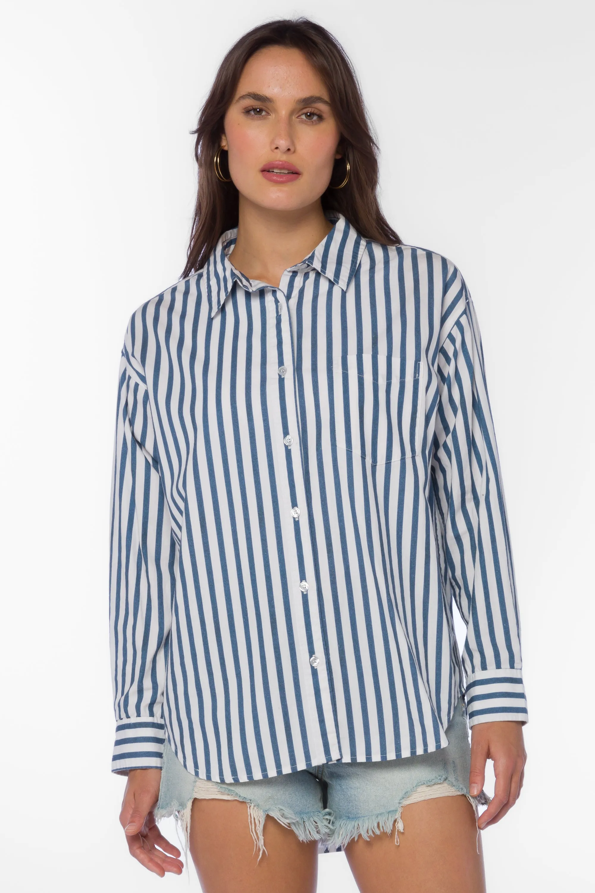 Ricky Navy Stripe Shirt