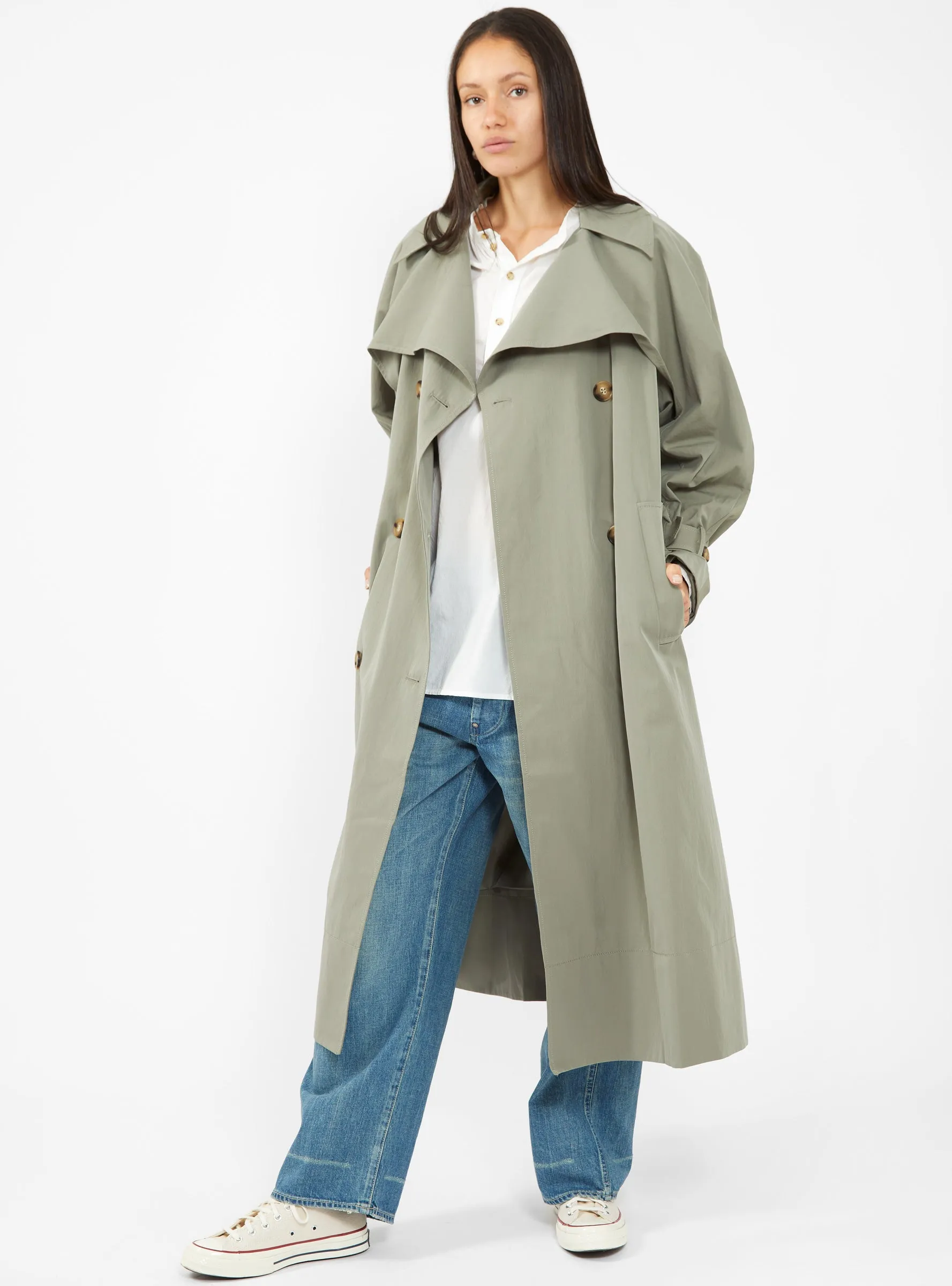 Sofie Trench Coat Khaki Green