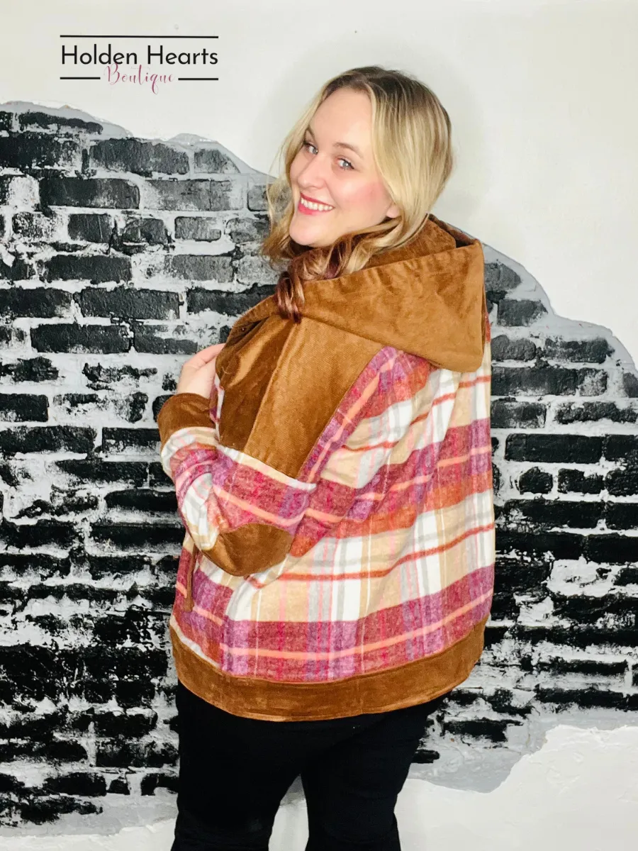 Subtle like a Sunrise Plaid Shacket