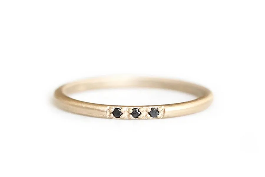 Tove Black Diamond Ring