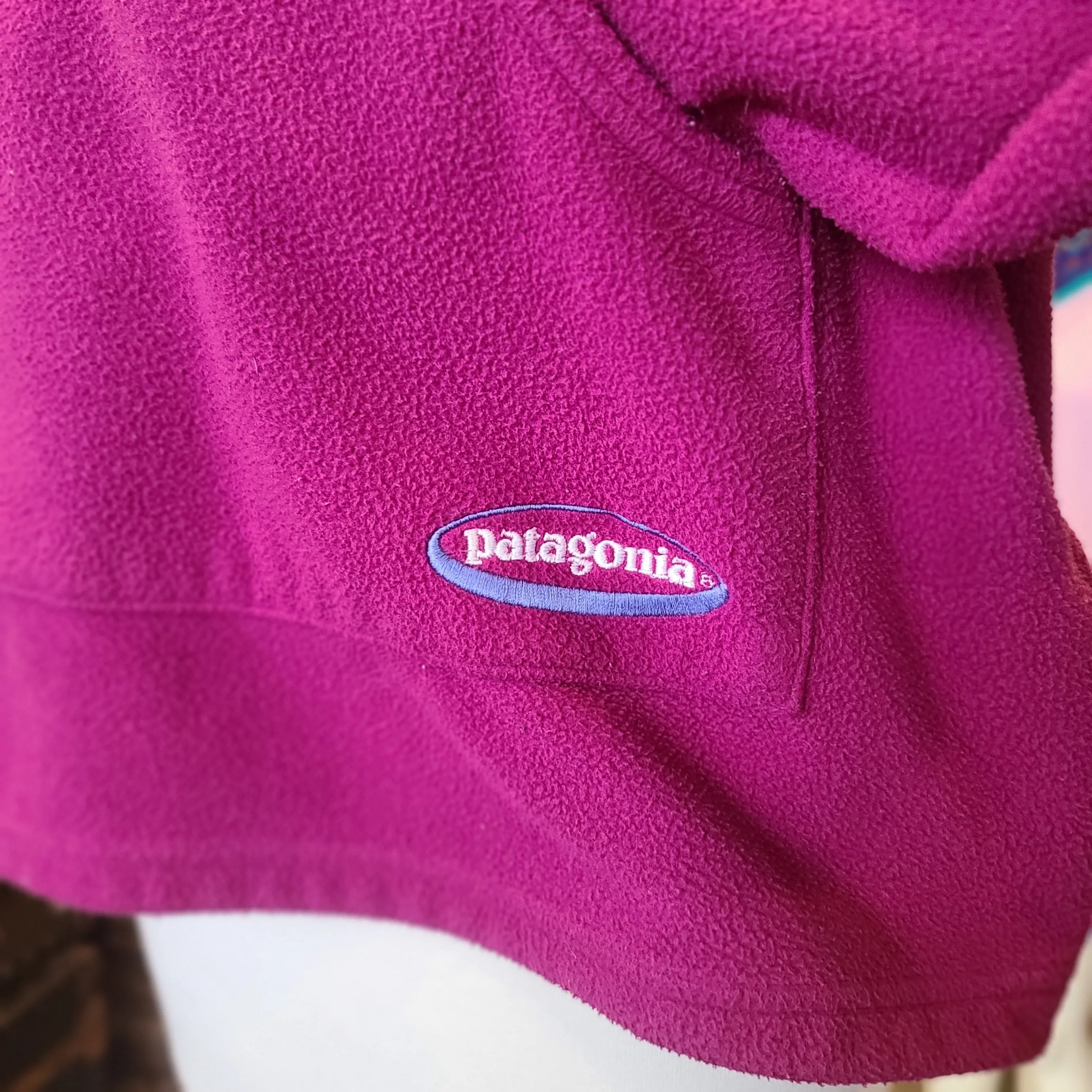 VINTAGE PATAGONIA Pink Fleece XL