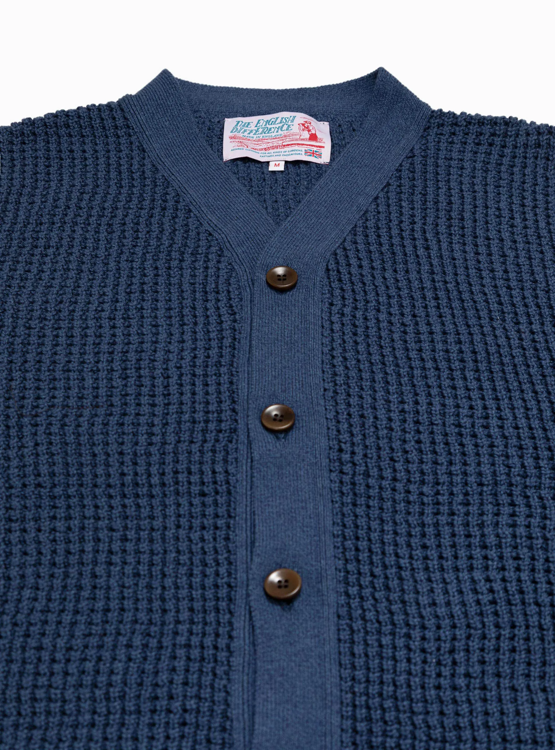 Waffle Marl Sweater Vest Navy