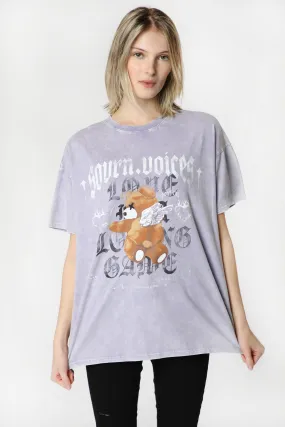 Womens Sovrn Voices Oversized Teddy Bear T-Shirt