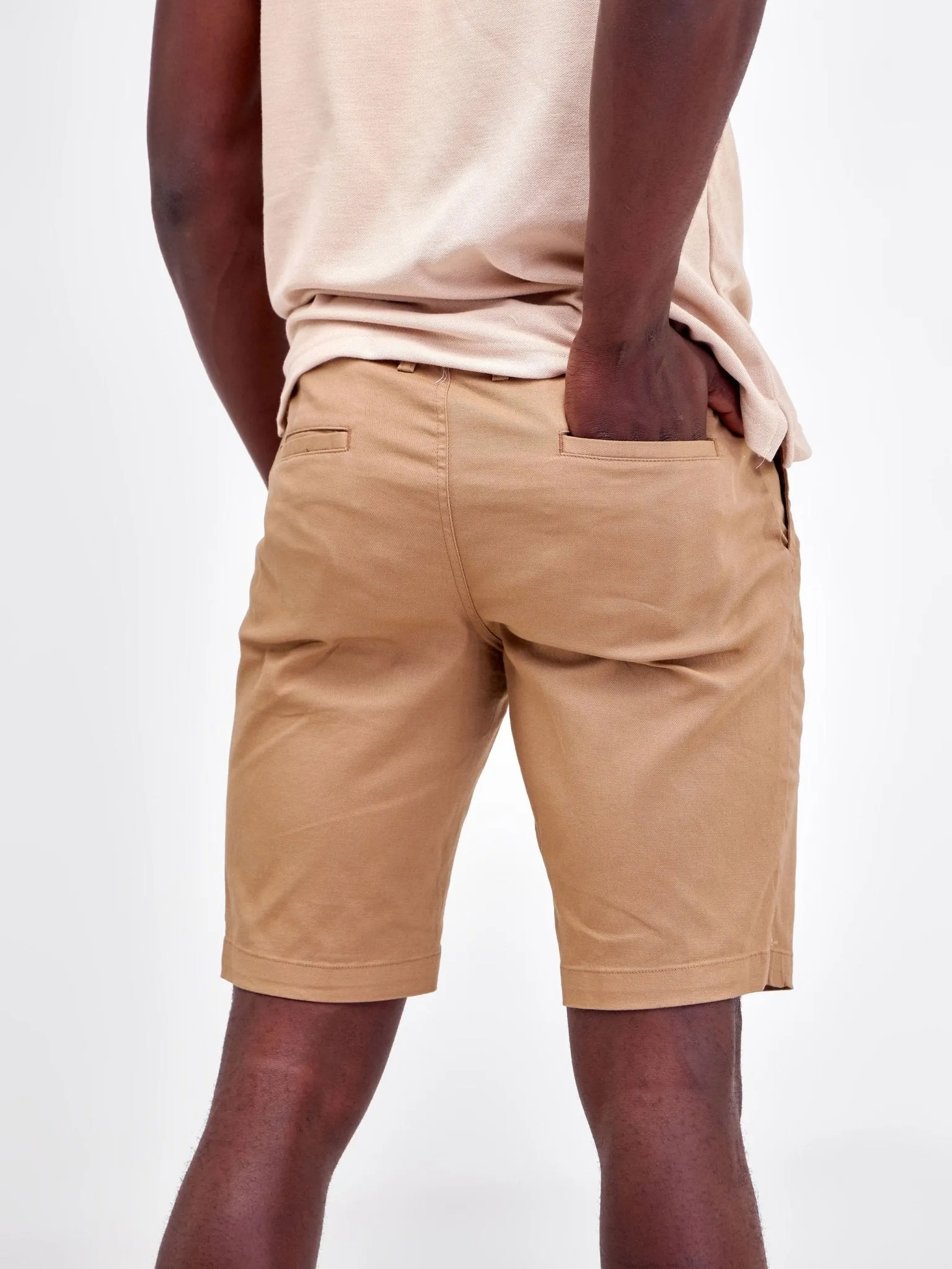 Zetu Men's Chino Shorts - Khaki Beige