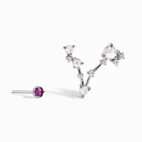 Zodiac Birthstone Studs - Pisces Amethyst